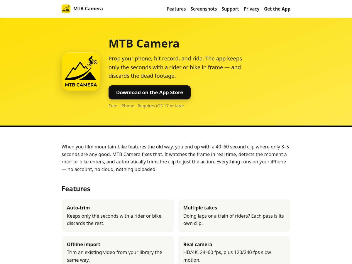 Landing-page snapshot of mtbcamera.com