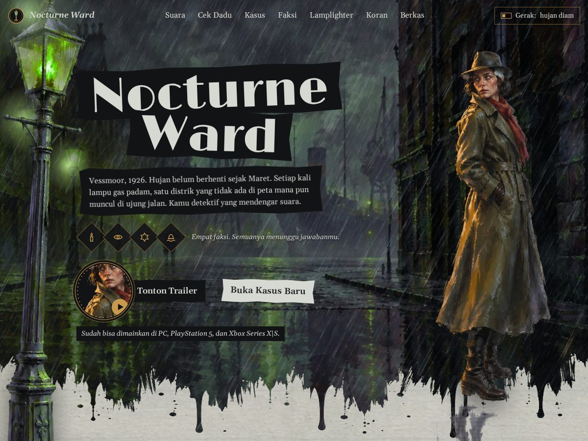Landing-page snapshot of nocturneward.com