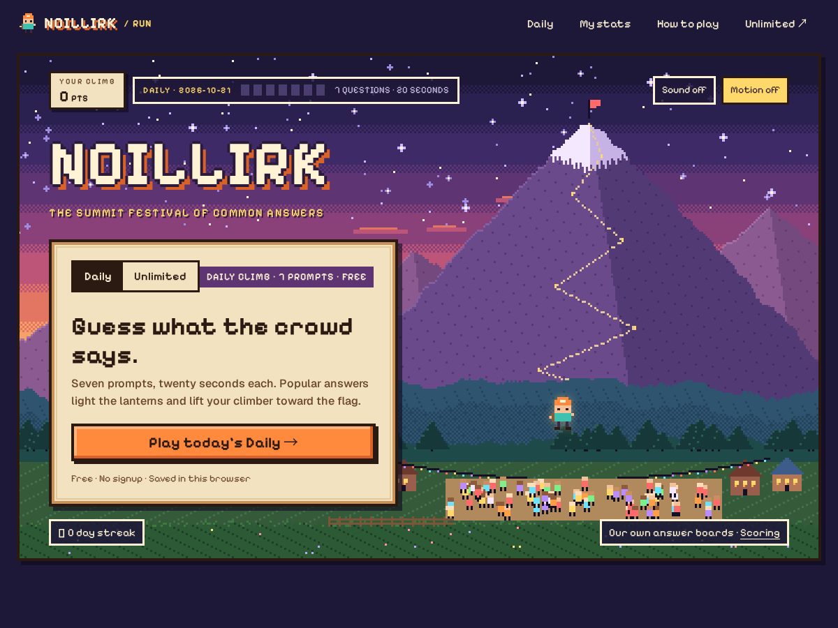 Landing-page snapshot of noillirk.run