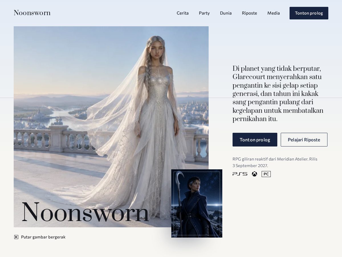 Landing-page snapshot of noonsworn.online