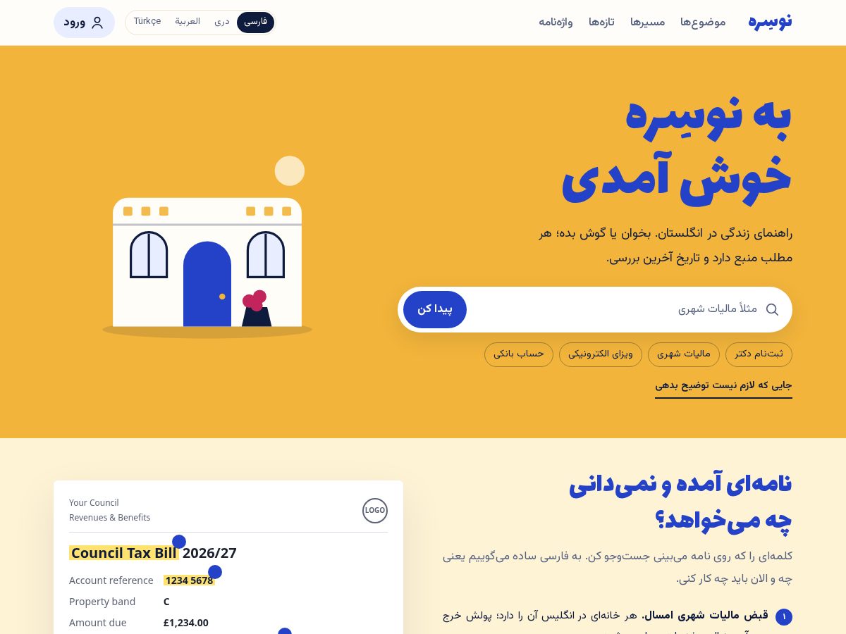 Landing-page snapshot of nosere.com