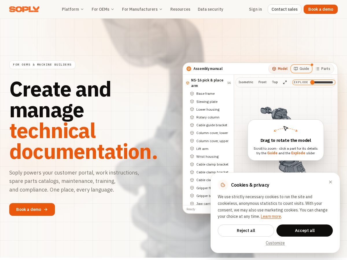 Landing-page snapshot of nowsoply.com