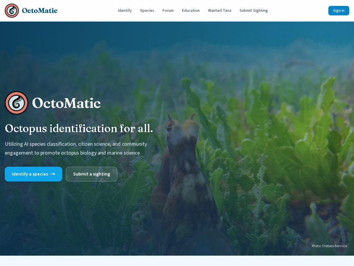 Landing-page snapshot of octomatic.org
