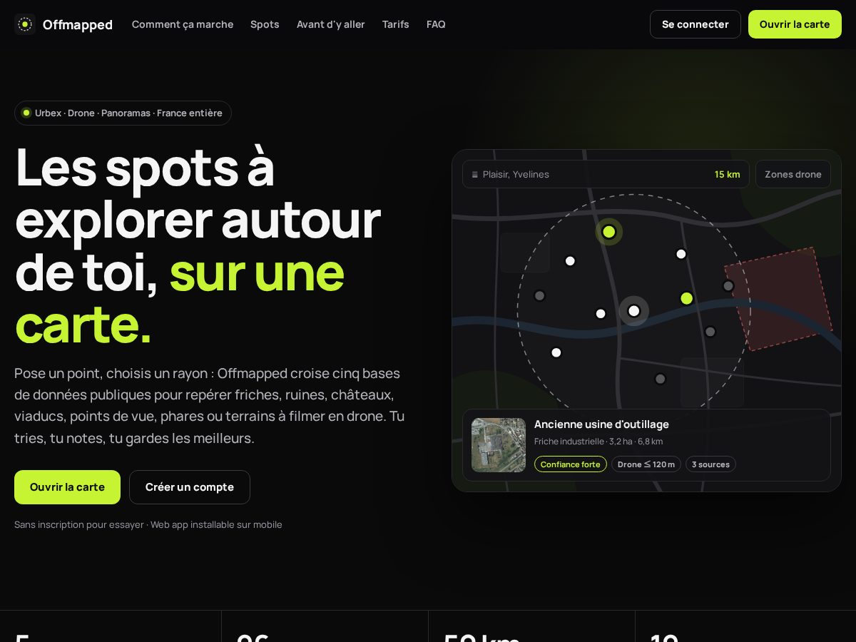 Landing-page snapshot of offmaped.com