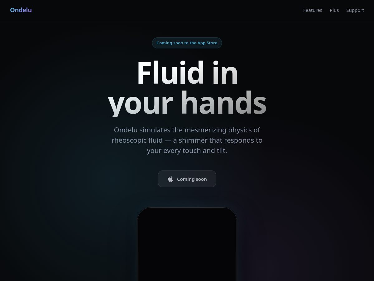 Landing-page snapshot of ondelu.com