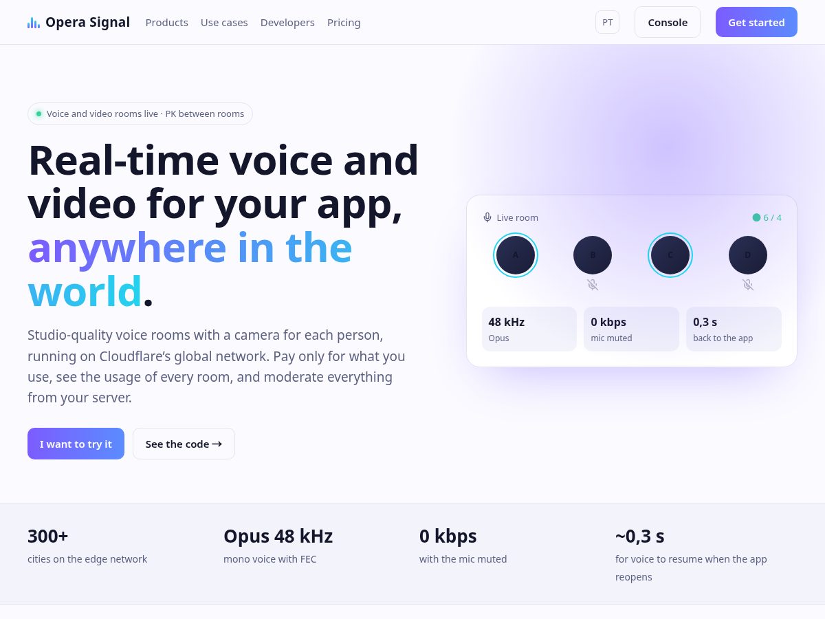 Landing-page snapshot of operasignal.com
