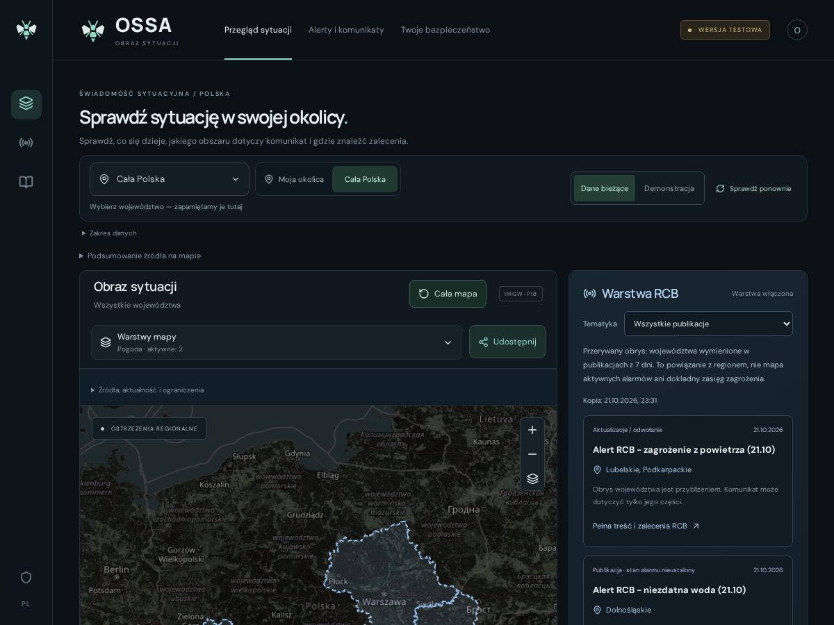 Landing-page snapshot of ossa.watch