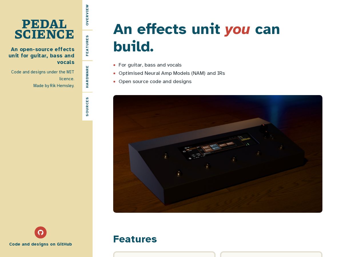Landing-page snapshot of pedal.science