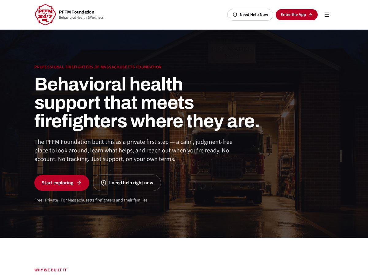 Landing-page snapshot of pffm247.org