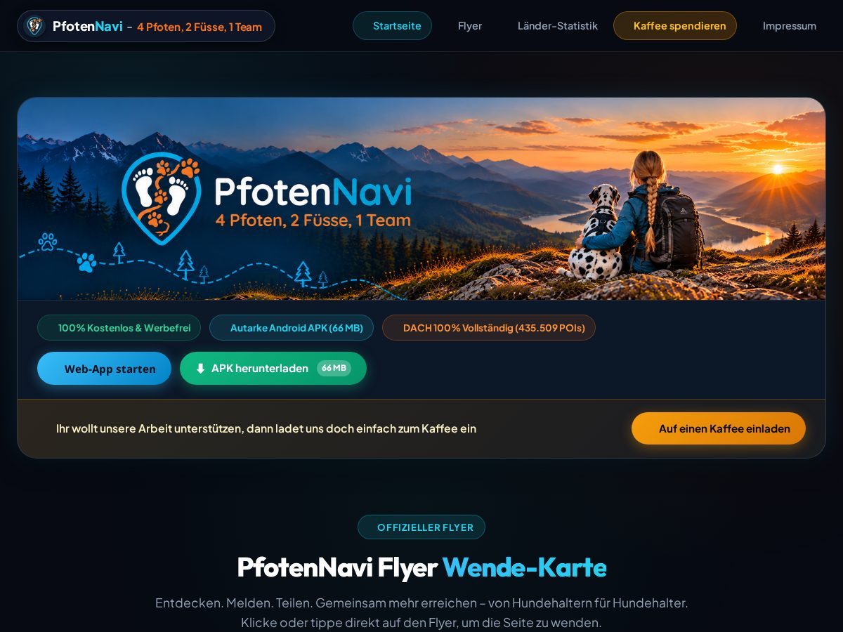 Landing-page snapshot of pfotennavi.org