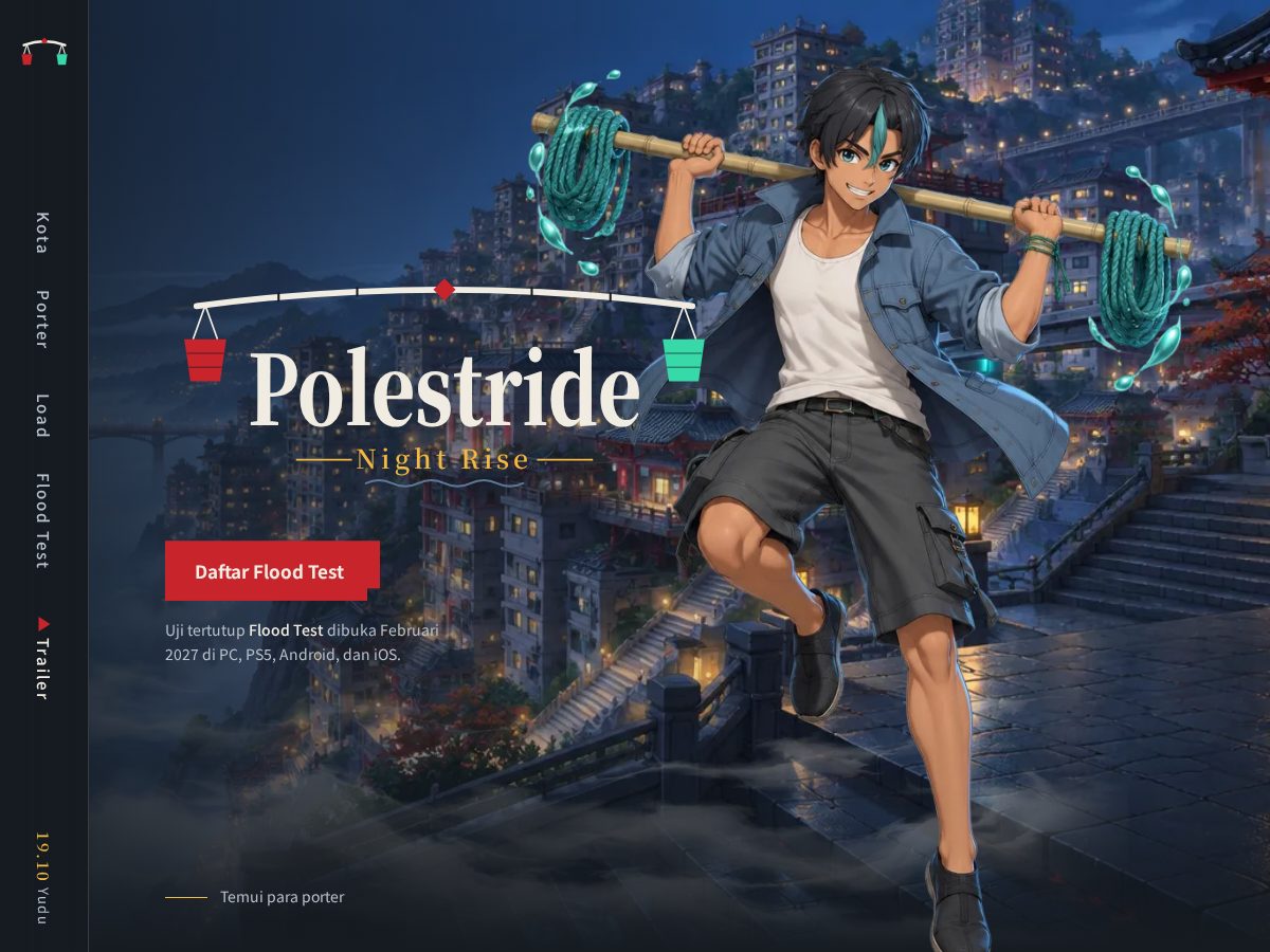 Landing-page snapshot of polestride.online