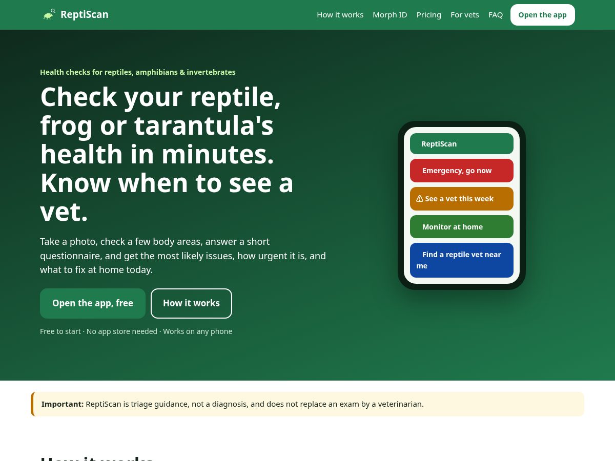 Landing-page snapshot of reptiscan.com
