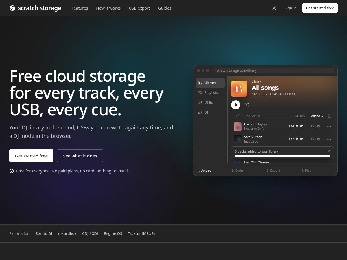 Landing-page snapshot of scratchstorage.com