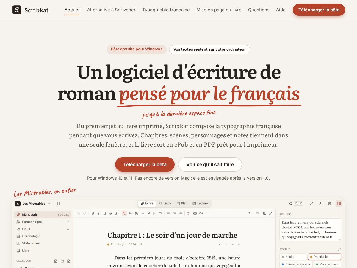 Landing-page snapshot of scribkat.com