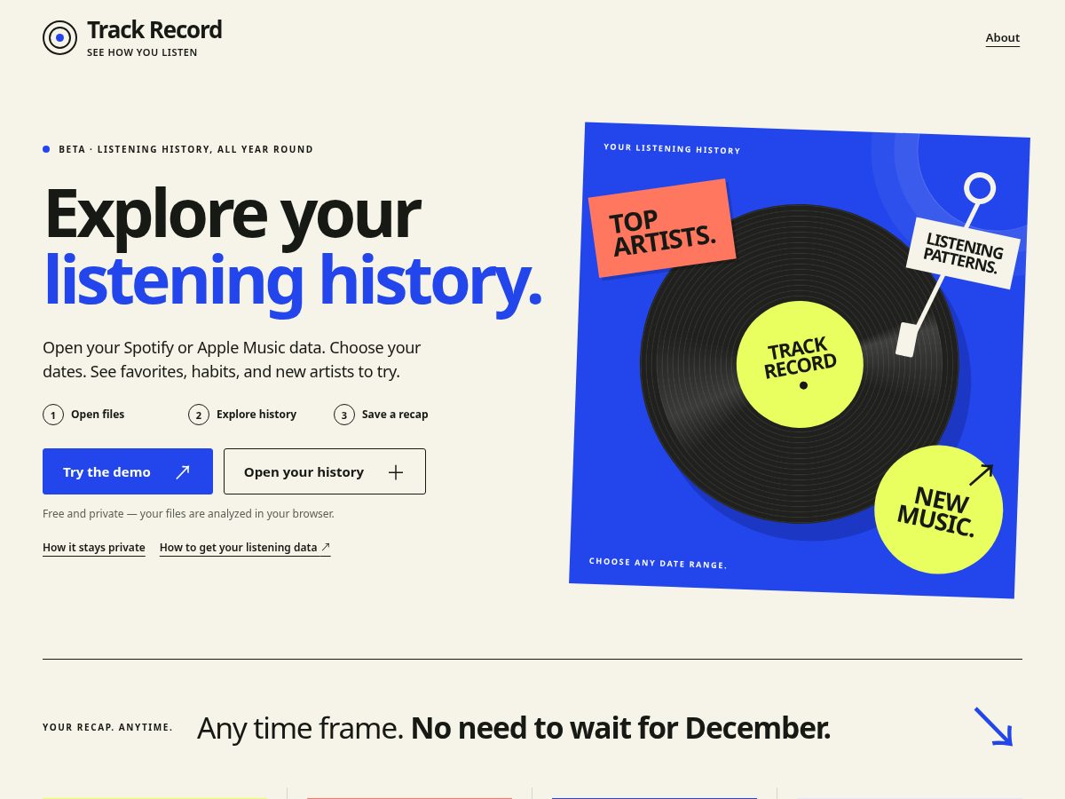 Landing-page snapshot of seehowyoulisten.com