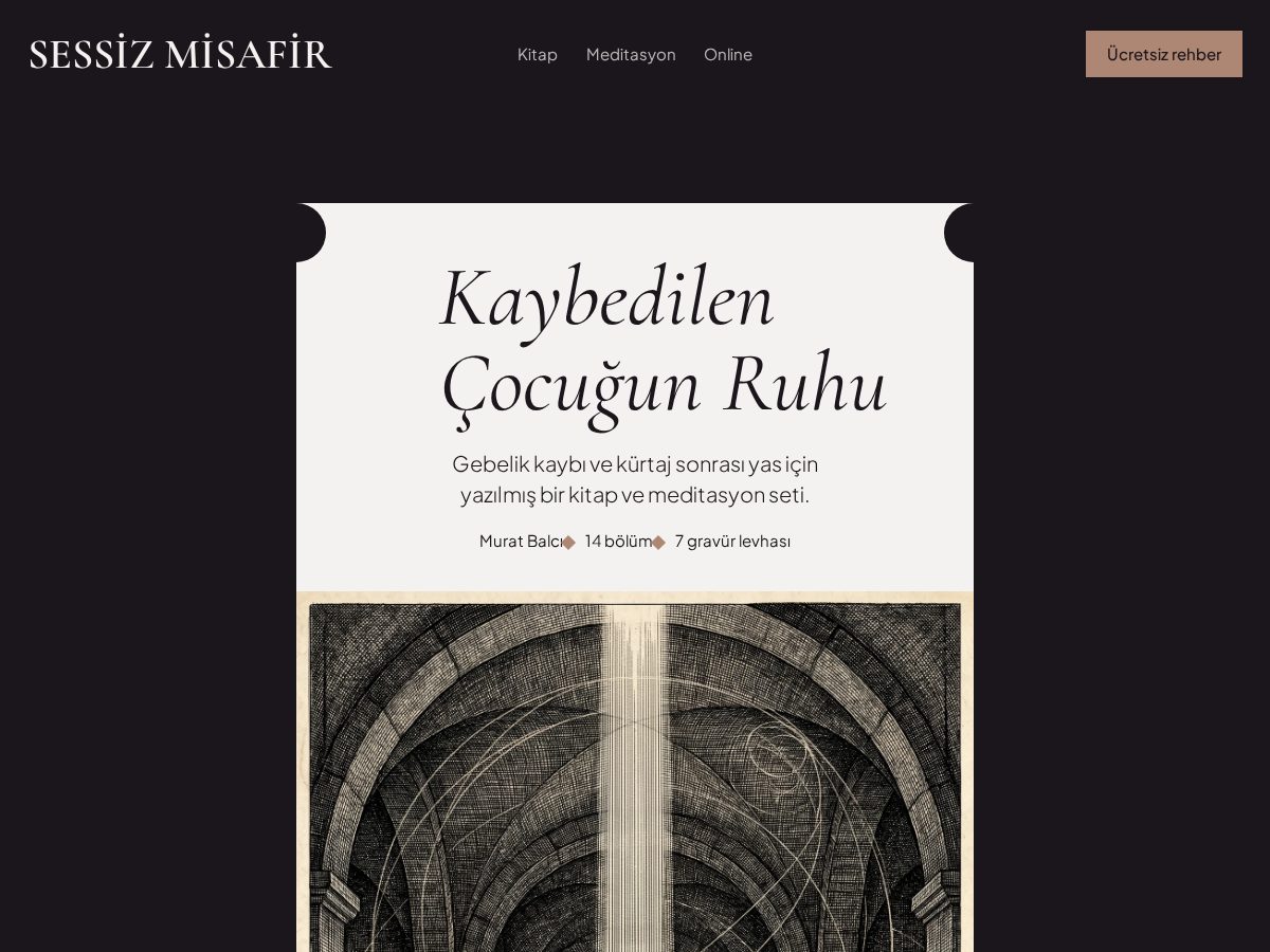 Landing-page snapshot of sessizmisafir.com