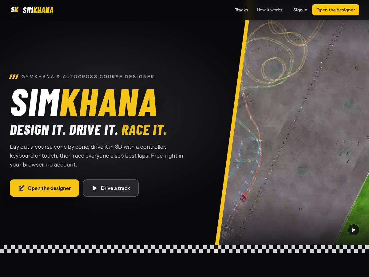 Landing-page snapshot of simkhana.com