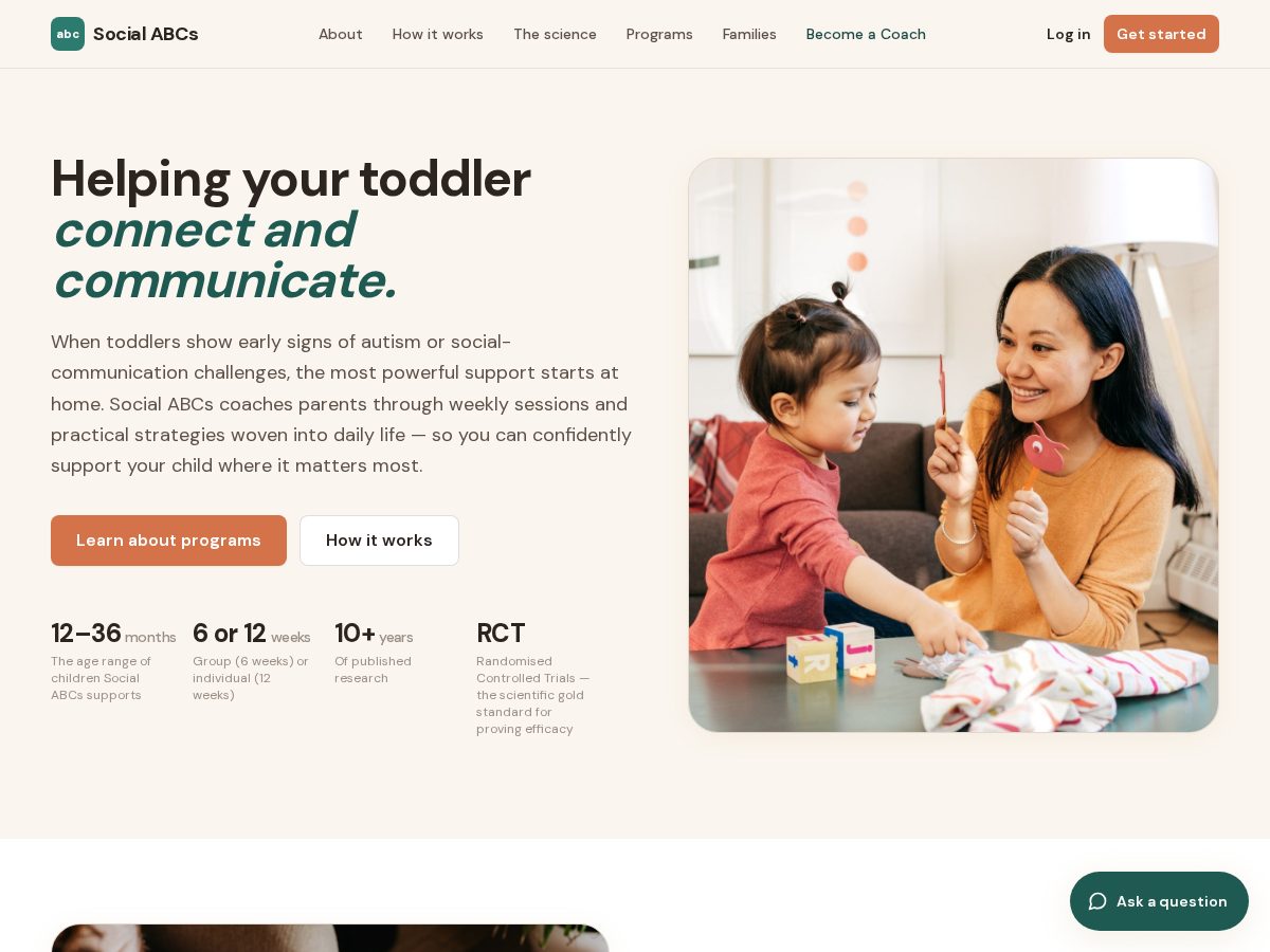 Landing-page snapshot of socialabcstech.com