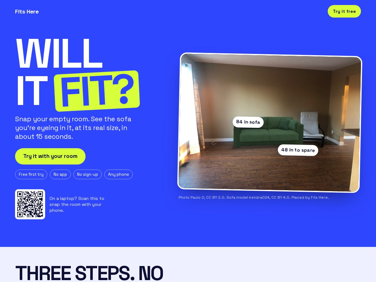 Landing-page snapshot of sofafitshere.com