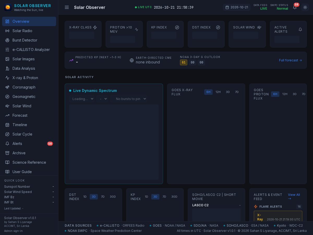 Landing-page snapshot of solarobserver.org