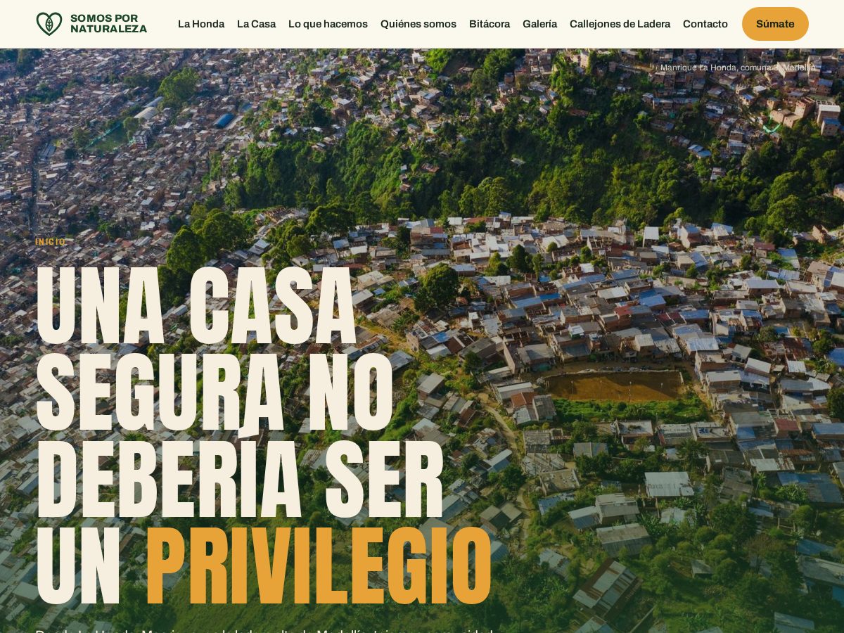 Landing-page snapshot of somosxnaturaleza.org