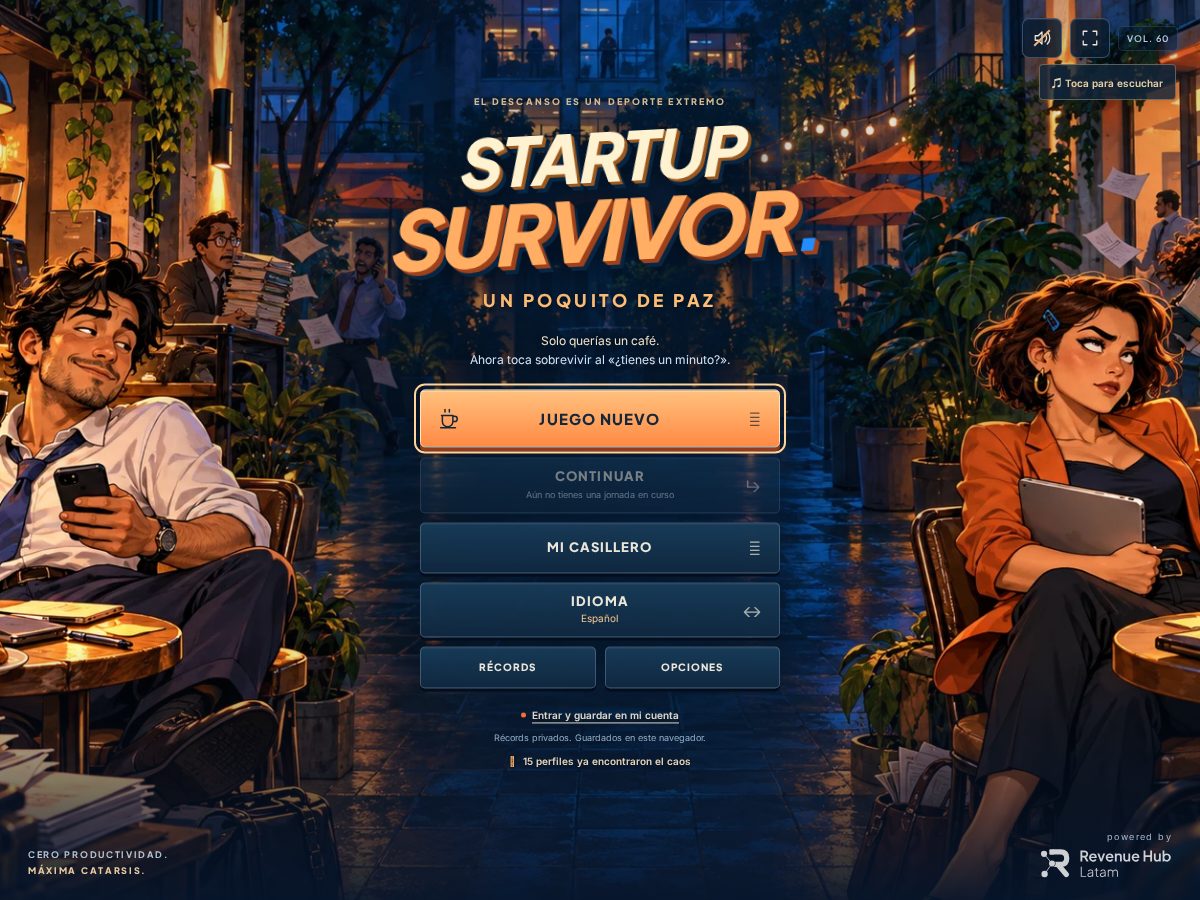 Landing-page snapshot of startupsurvivor.lol