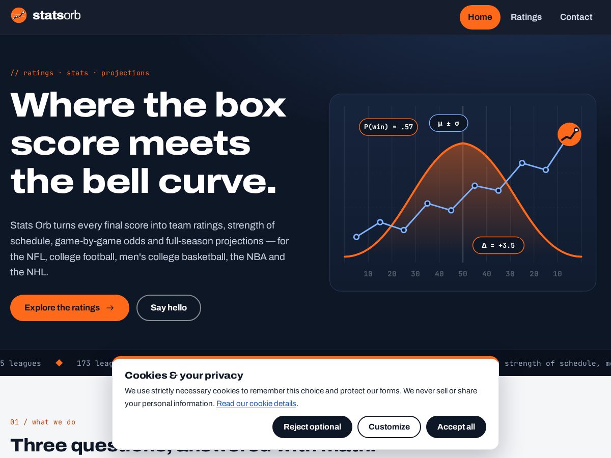 Landing-page snapshot of statsorb.com