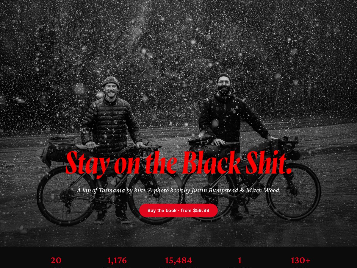 Landing-page snapshot of stayontheblackshit.com