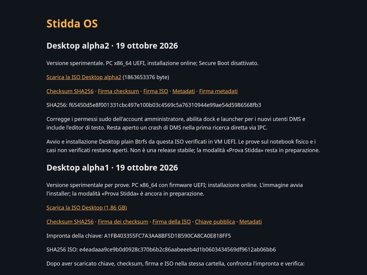 Landing-page snapshot of stiddaos.com
