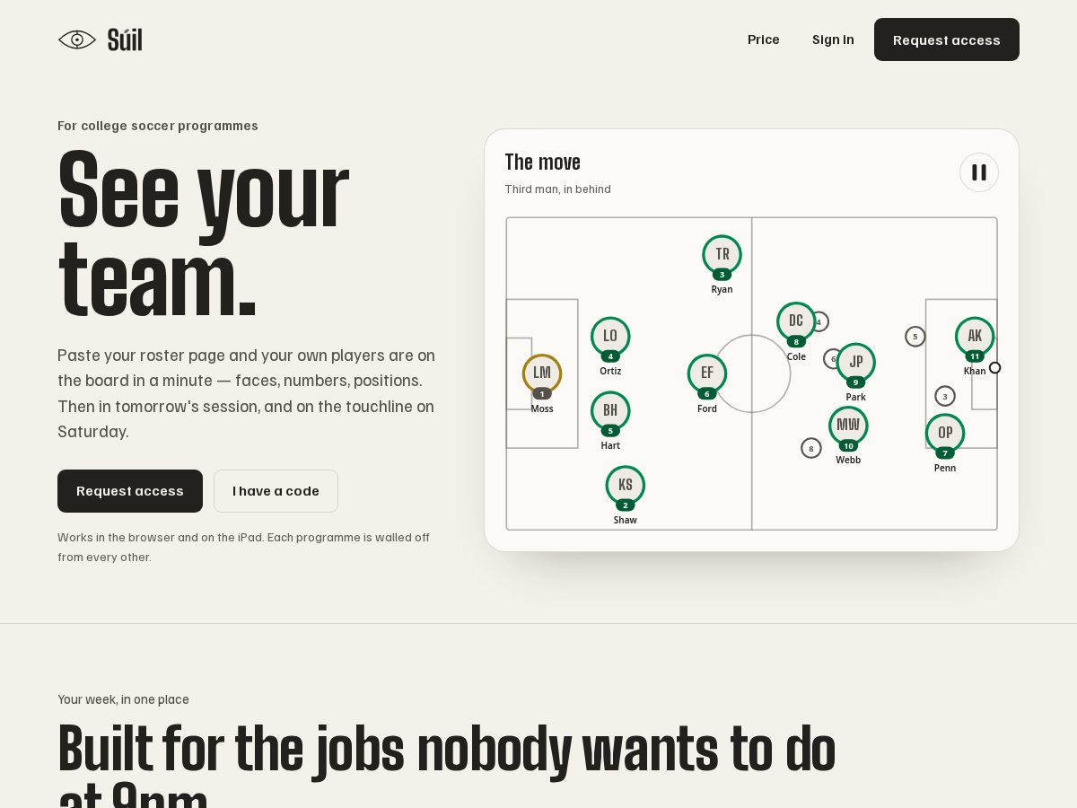 Landing-page snapshot of suilcoach.com