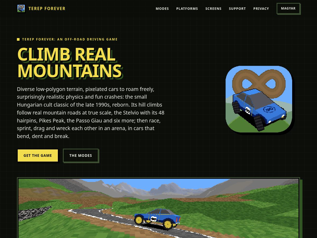 Landing-page snapshot of terepforever.com