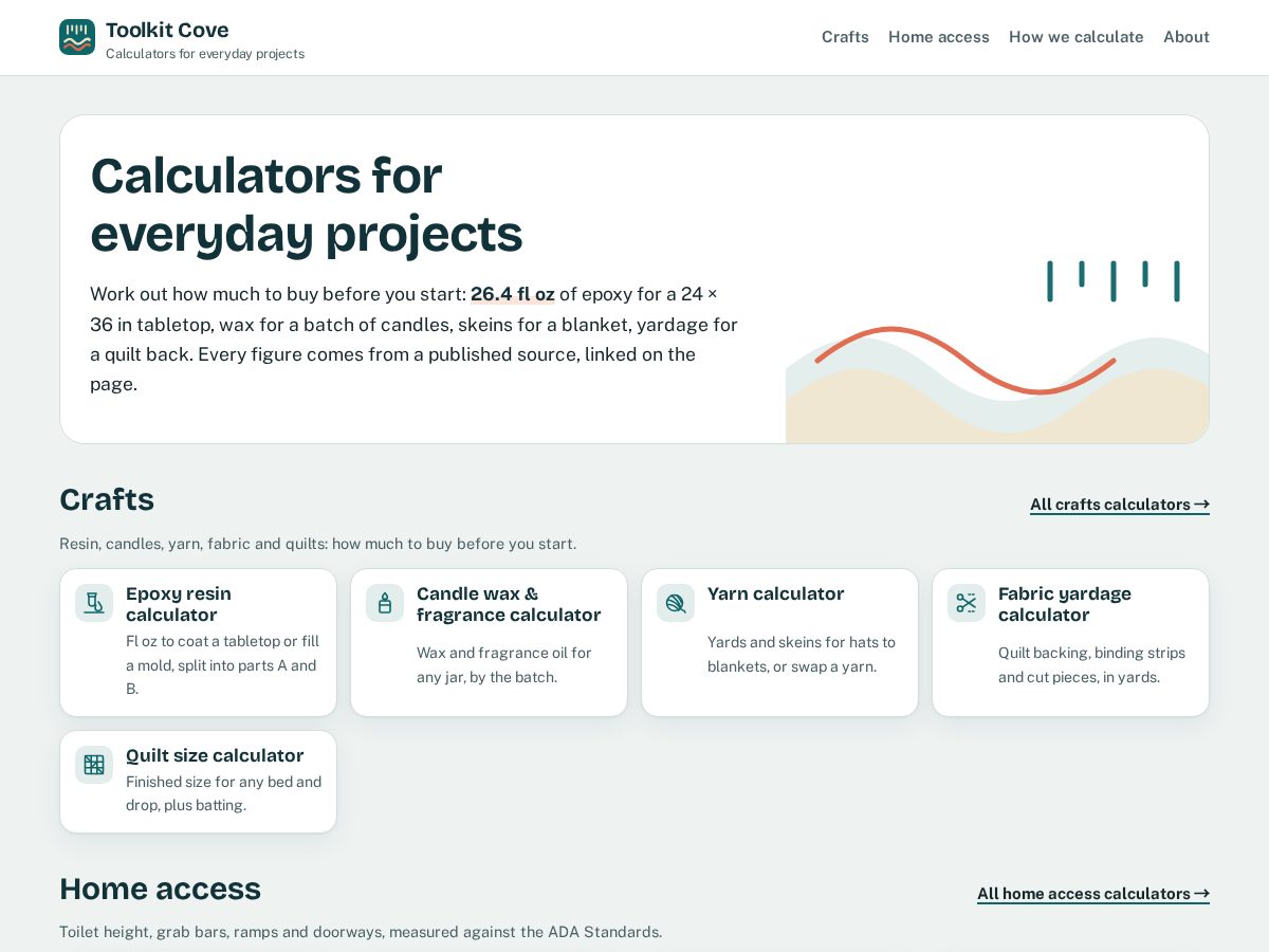 Landing-page snapshot of toolkitcove.com