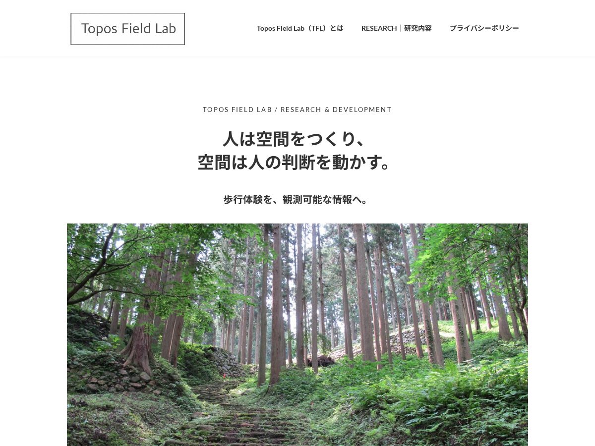 Landing-page snapshot of toposfieldlab.com
