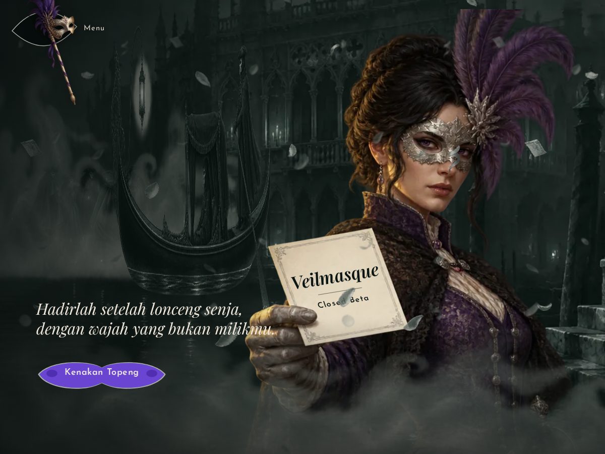 Landing-page snapshot of veilmasque.com