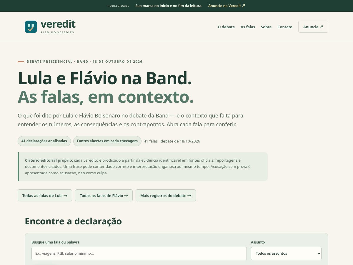 Landing-page snapshot of veredit.wiki