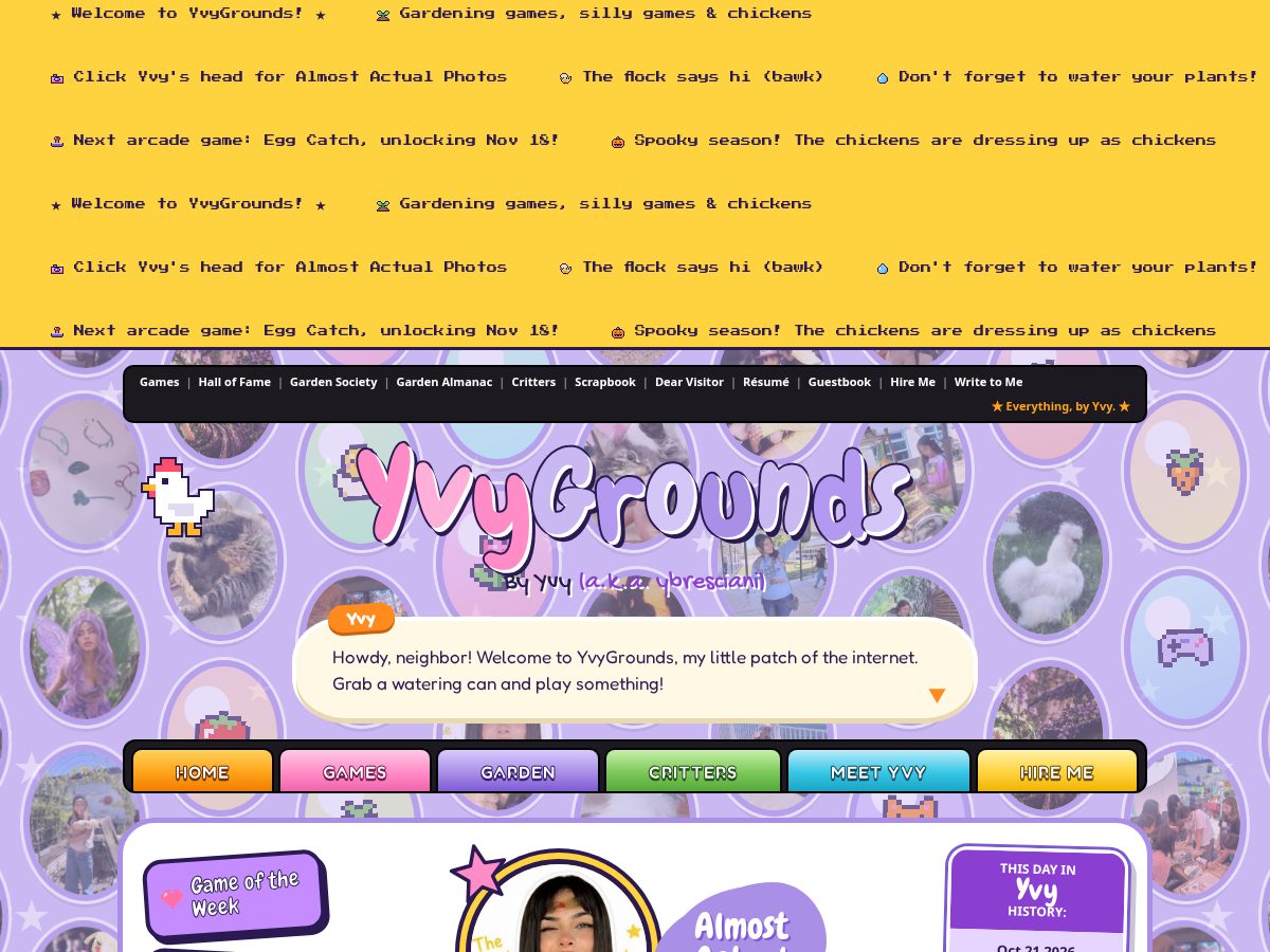 Landing-page snapshot of yvygrounds.com