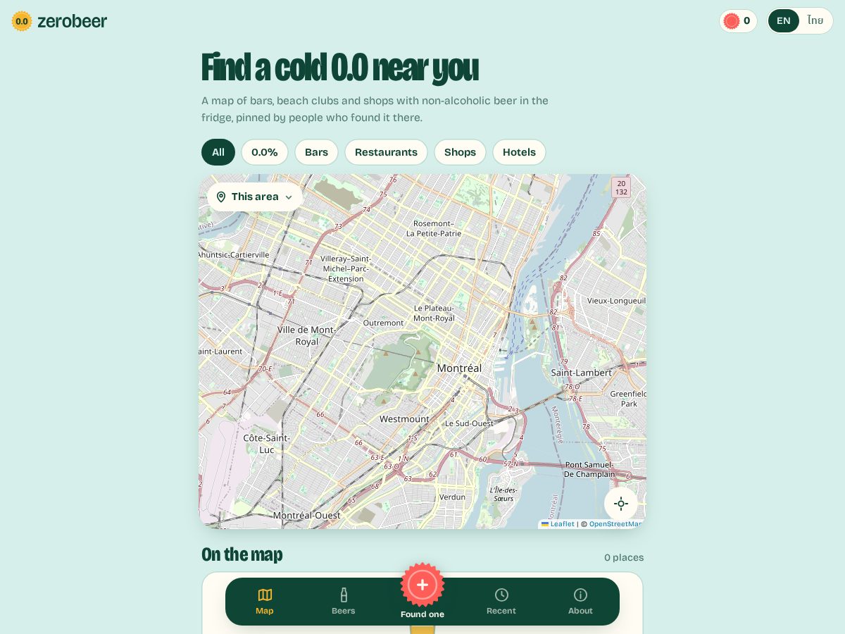 Landing-page snapshot of zerobeer.asia