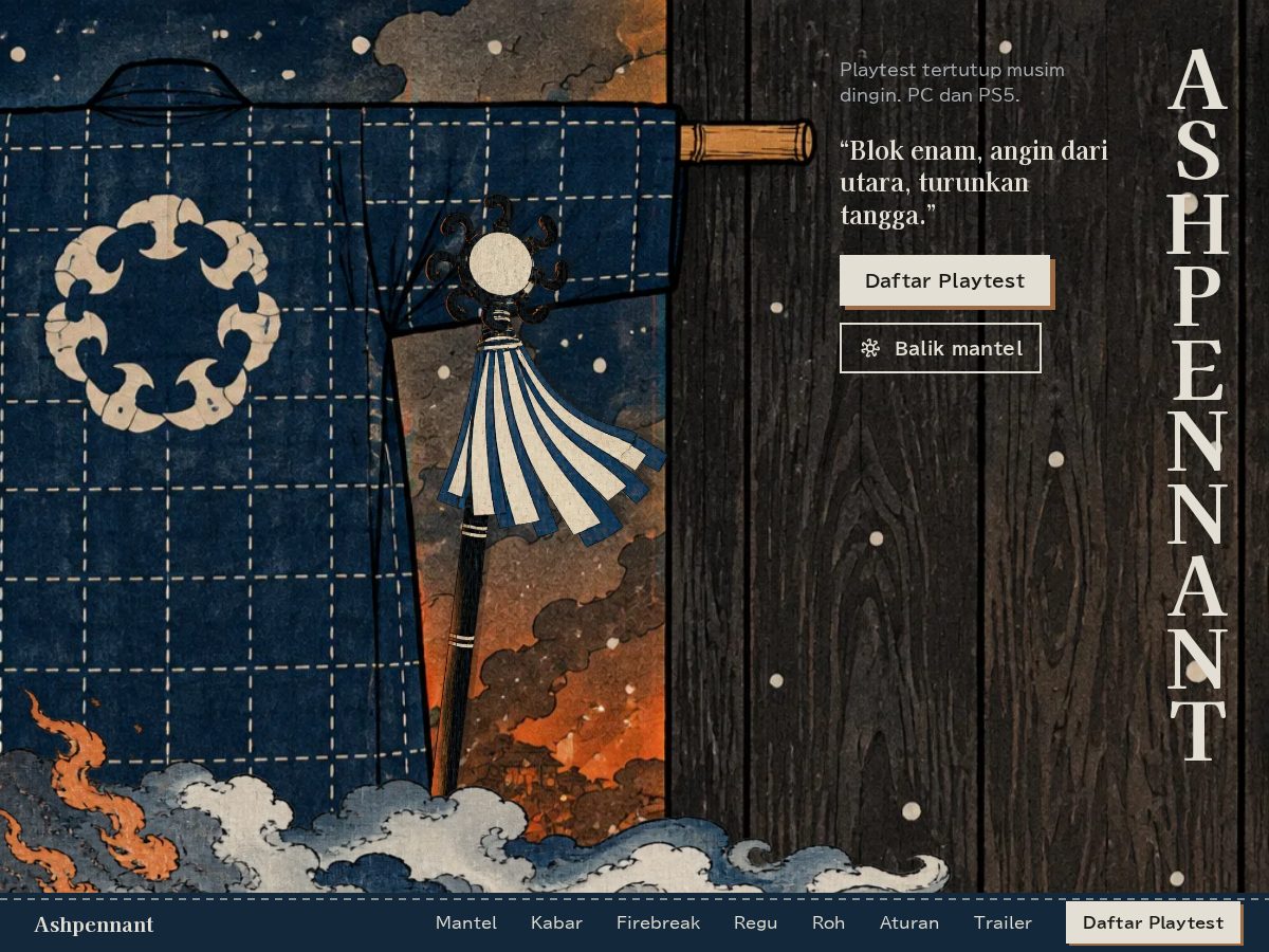 Landing-page snapshot of ashpennant.com