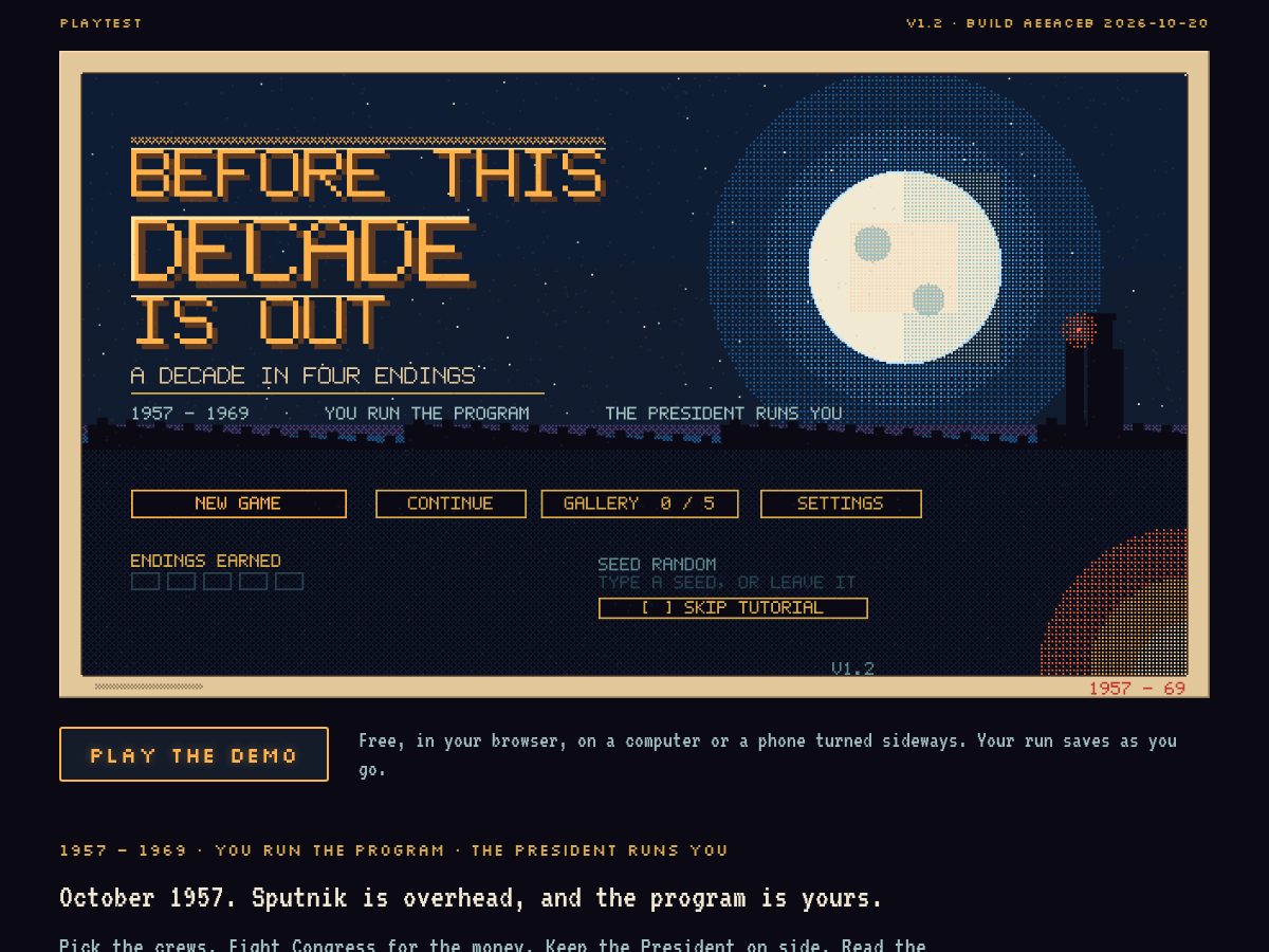 Landing-page snapshot of beforethisdecadeisout.com