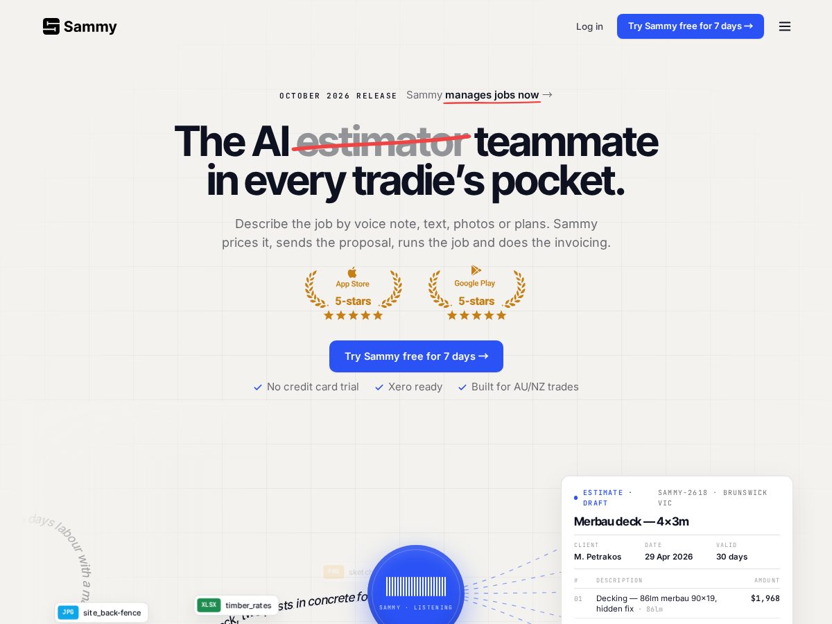 Landing-page snapshot of bookwithsammy.com