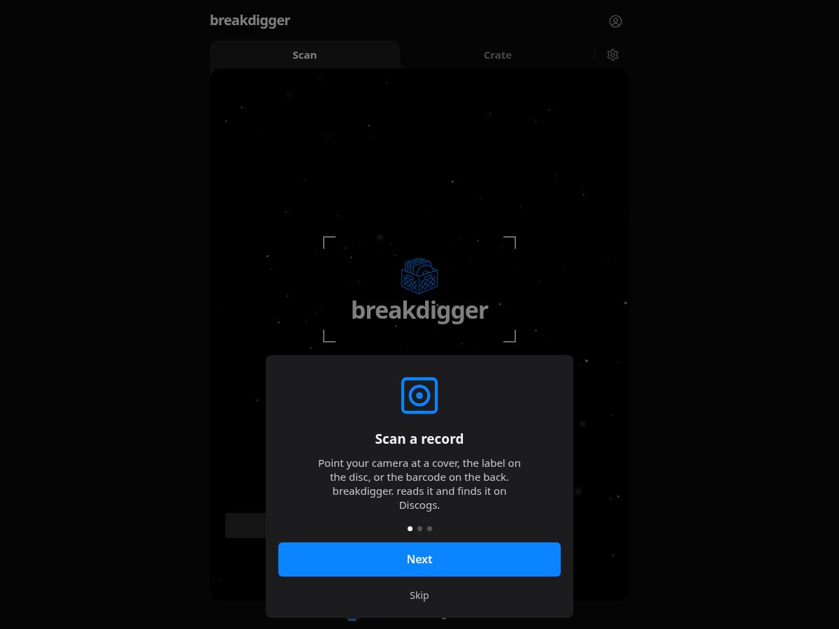 Landing-page snapshot of breakdigger.com