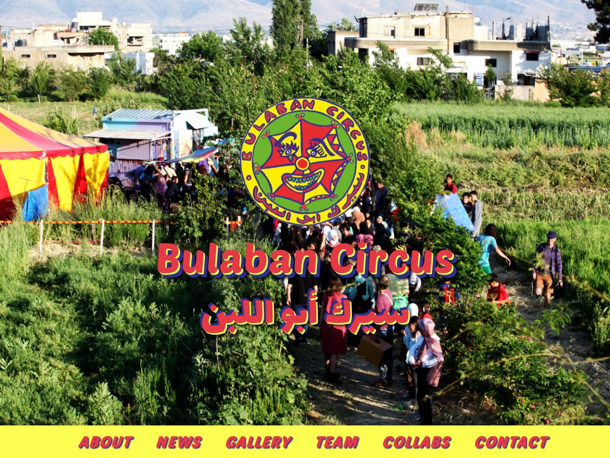 Landing-page snapshot of bulabancircus.com