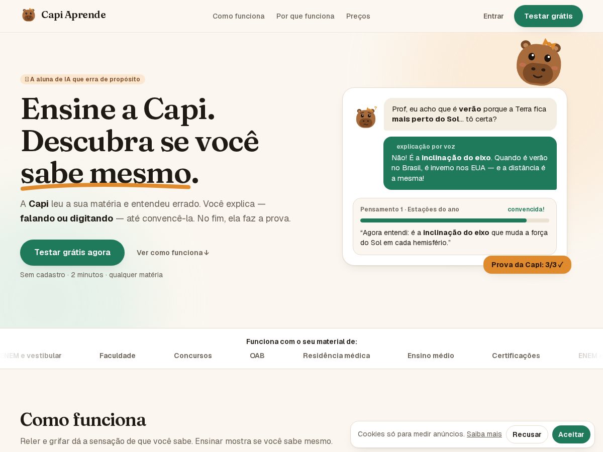 Landing-page snapshot of capiaprende.app