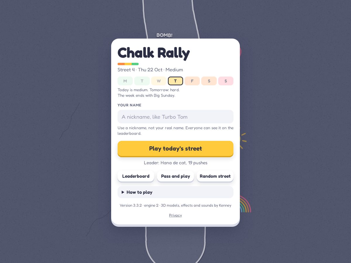 Landing-page snapshot of chalkrally.com