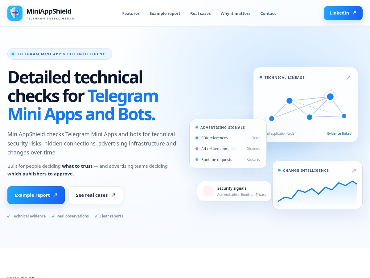 Landing-page snapshot of check-mini.app