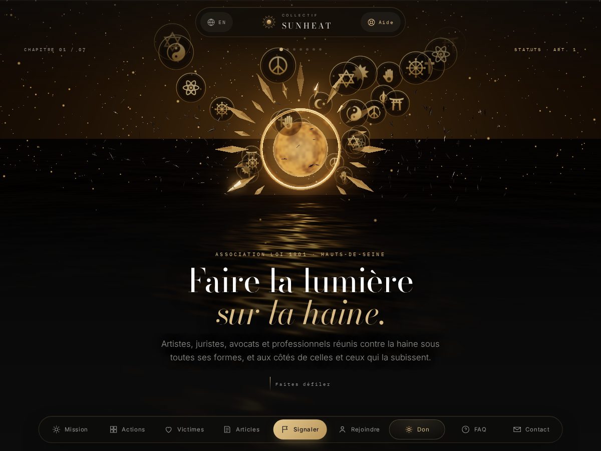 Landing-page snapshot of collectifsunheat.com