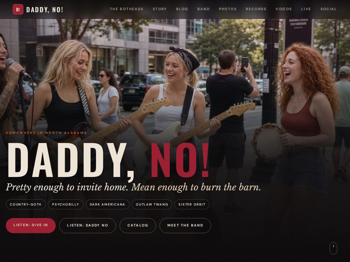 Landing-page snapshot of daddy-no.com