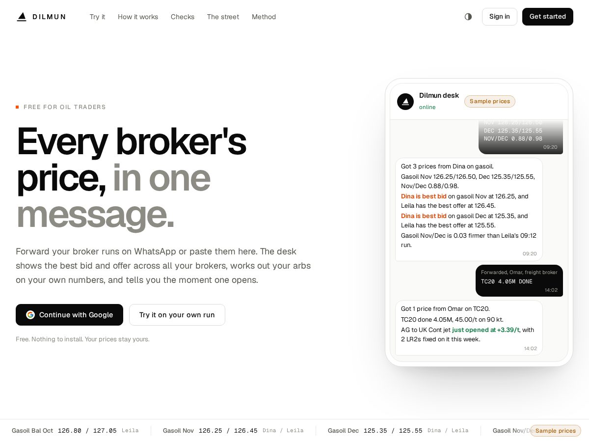 Landing-page snapshot of dilmuntrading.com