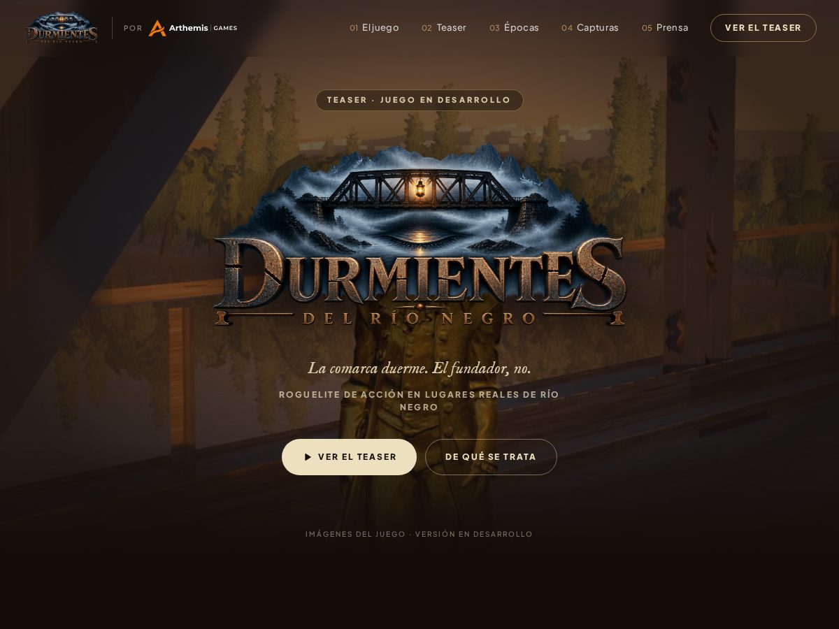 Landing-page snapshot of durmientesgame.com