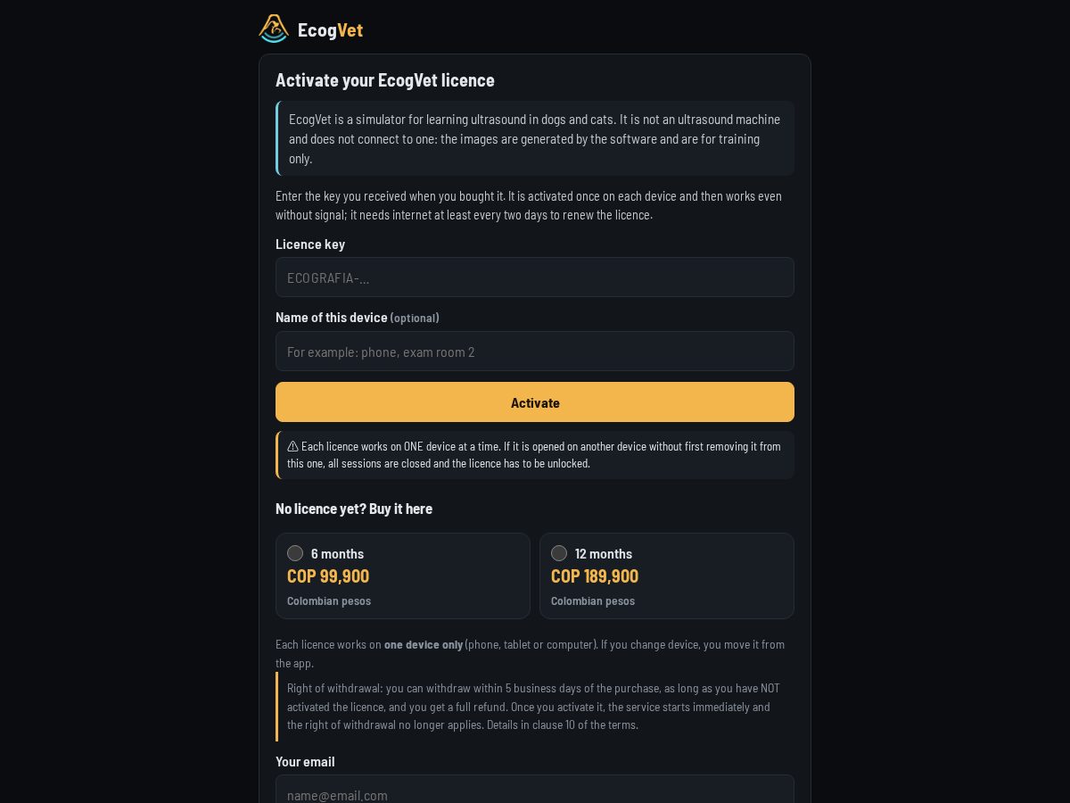Landing-page snapshot of ecogvet.com